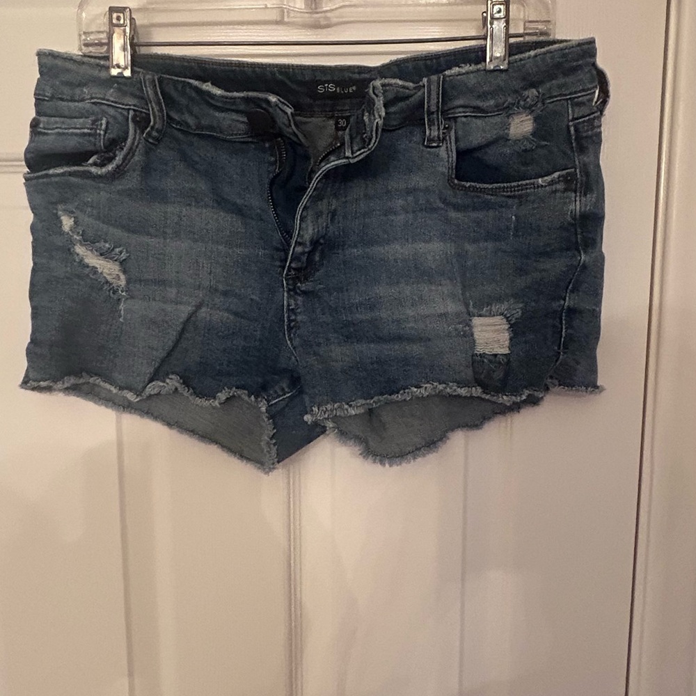 Lucky Brand Frayed Hem Blue Jean Shorts